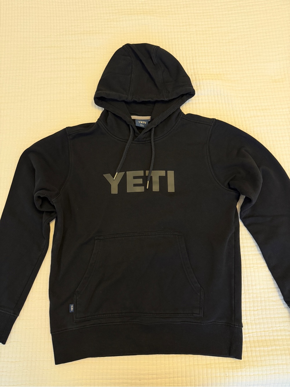 Yeti Black Pullover Hoodie with Gray Logo